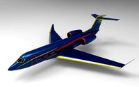 Blue Private Jet