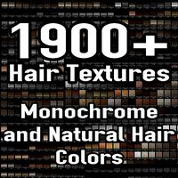 over 1900 Hair Textures in Monochrome and Natural Hair Color