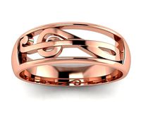Treble clef ring