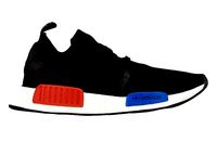 adidas originals NMD R1 Core Black Lush Red