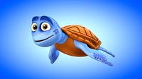 Cartoon Turtle - Caretta Caretta