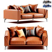 Francesca Neo-modern Genuine Leather Sofa 2 seater