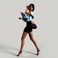 female character office Girl