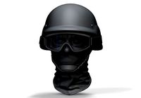 Police Helmet and Glasses - Low Poly and High Poly