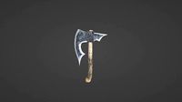 axe 3d model low poly pbr