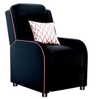 Henrique One Seater Gaming Pushback Recliner  Black Red
