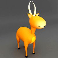 Stag deer rigged toon 3d model