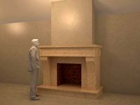 Fireplace Outdoor Backyard 3dsmax