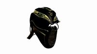SciFi Ninja Mask A06 Black Gold - Character Design Fashion
