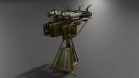 Quadruple mounted Maxim anti aircraft machine gun