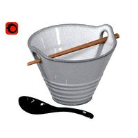 Japanese Bowl with Chopsticks and Spoon