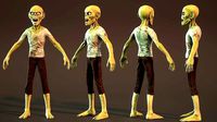 Zombie stylized game rady 3d model
