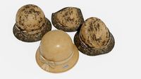 cloche hat with dirty and clean pbr textures