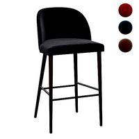 Camille Anthracite Velvet Bar Stools