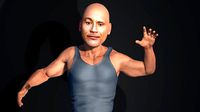 Dwayne Johnson The Rock 3D model Full Rigged and Animated