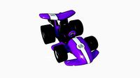 Cartoon Kart A04 Purple - Vehicle Racing Design