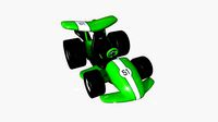 Cartoon Kart A03 Green - Vehicle Racing Design