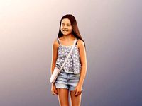 Layla 12418 - Walking Girl In Summer Outfit