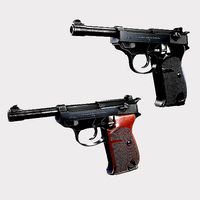 Walther M38 pistol PBR realistic gun 3d model