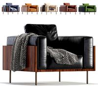 Leather Armchair Brasilia By Minotti 6 Colors Version