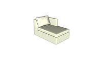 Chaise Fany com capa 150x090x080 - ST 00