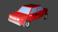 Red Car loy-poly game ready