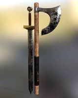axe and swords