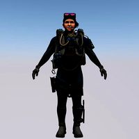 Agent from the game CSGO Captain David swimmers game ready