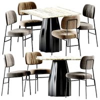 Kapoor Chair by Annud and Burin Table by Viccarbe