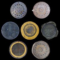 Korean style 7 manhole set