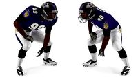 Baltimore Ravens American Football Player Crouching Fur