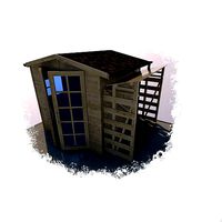 garden house with woodshed