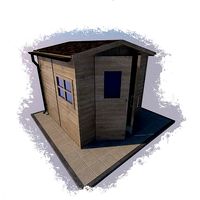 wooden garden house outbuilding