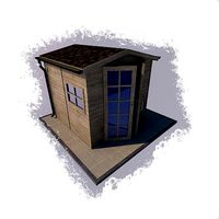 wooden garden house