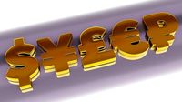Symbols pack 3d model dollar euro pound ruble yen