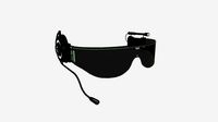 SciFi Glasses D02 Black Green - Character Design Fashion