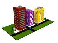 Simple Poly City - 3 Building Terrian