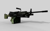 M249 Machine gun low poly