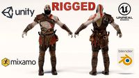 Kratos God Of War RIGGED