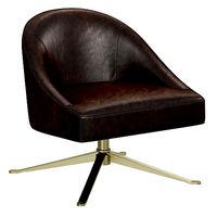 Restoration Hardware Porter Leather Swivel Chair