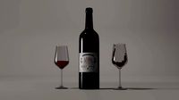 Wine Bottle With Glass