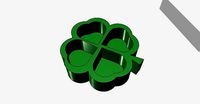 tray four-leaf clover for crackers and nuts easy printable | 3D