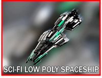 Lowpoly Sci-Fi Spaceship Sci fi Space Craft 33