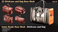 25 Briefcase and Bag Base Mesh - VOL 08 - Game Ready