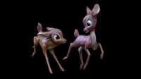 Young Bambi and Faline Models