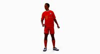 Soccer or Football Player Bayern Rigged
