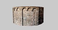 Monastery Wall Round Photoscan PBR