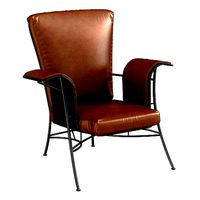 Evan Lewis club chair brown leather