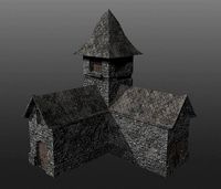 3D Pbr Medieval House game ready