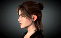 Female Nacked Rigged 3d character